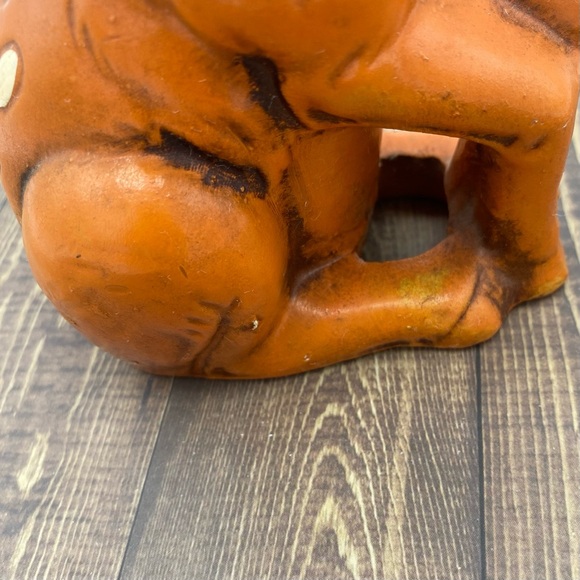 Trimont Ware Deer Piggy Bank MCM Vintage ChalkWare Midcentury Japan 6 In Flaws - Picture 8 of 8